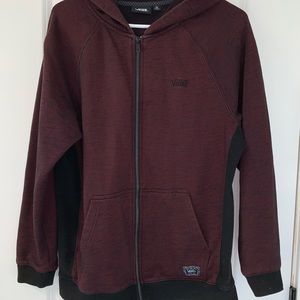 VANS hoodie, boys size XL, burgundy and black